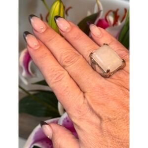 Elegant Pink Stone Statement Ring - Women Jewelry Rings